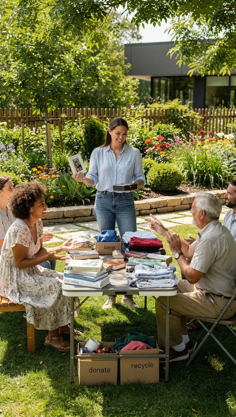 Decluttering session promoting mental well-being and clarity